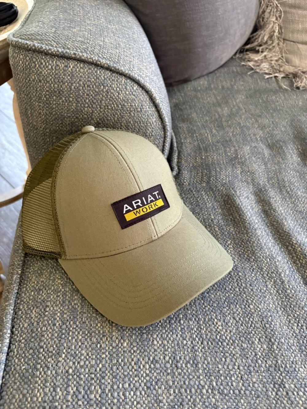 Ariat Olive Green Trucker Cap with Logo Patch